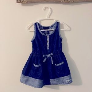 Calvin Klein Jeans Blue Sleeveless Dress Size 18 Months Cute Denim Style Dress
